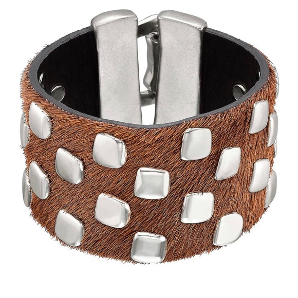 UNO de 50 Jewelry - UNOde50 No Taint genuine calf hair cuff bracelet